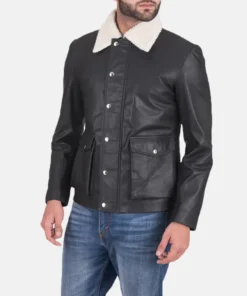 Men's Snow Cole Black Leather Jacket