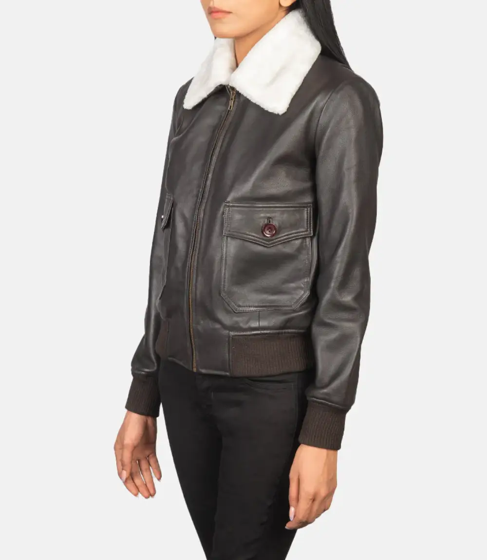 Stella G-1 Brown Leather Bomber Jacket