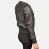 Women's Brown Stella G-1 Leather Bomber Jacket