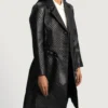 Women's Black Sweet Susan Leather Trench Coat