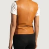 Women's Westina Tan Dye Leather Vest
