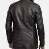 Men's Black Wine Leather Blazer