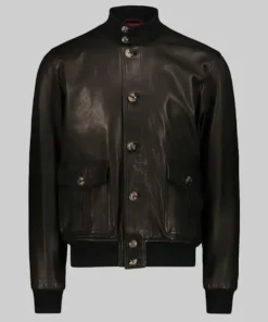 Women’s Lindsay Black A-1 Bomber Leather Jacket