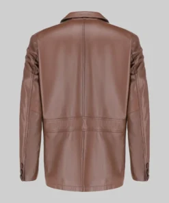 Men’s Brown Carter Classic Leather Car Coat
