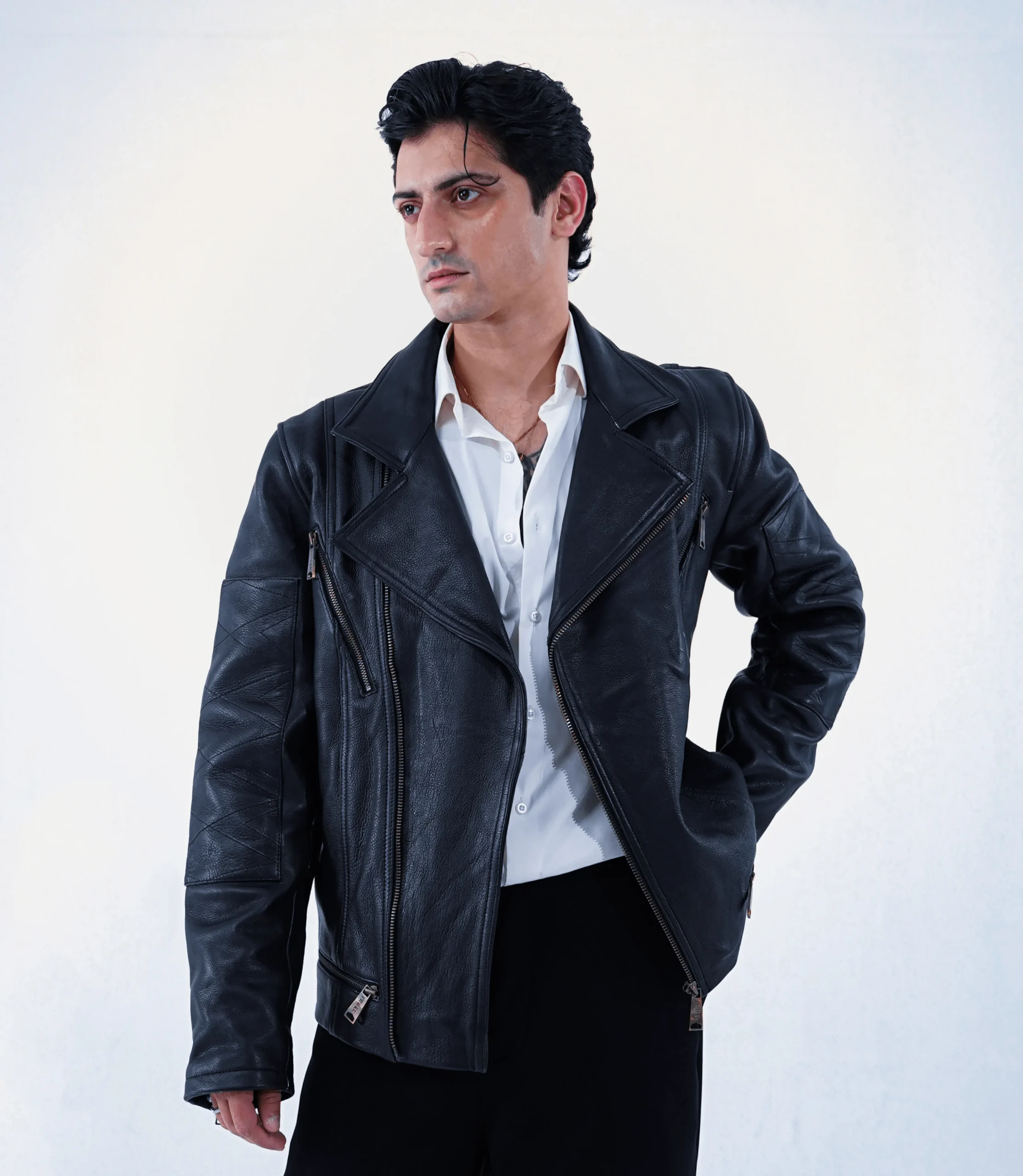 Men’s Vantorque Realm Cafe Racer Cowhide Leather Jacket