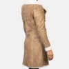 Women's Amie Distressed Brown Double Breasted Shearling Coat