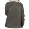 Women's Bella Grey B-3 Bomber Leather Jacket