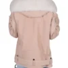 Women's Bella Pink B-3 Bomber Leather Jacket