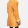 Women's Erica Shearling Beige Leather Coat