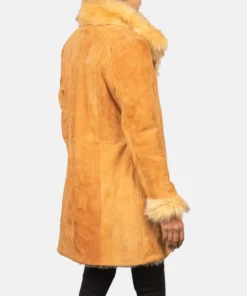 Women's Erica Shearling Beige Leather Coat