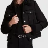 Women’s Laura Black Trucker Shearling Leather Jacket