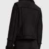 Women’s Laura Black Trucker Shearling Leather Jacket