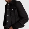 Women’s Laura Black Trucker Shearling Leather Jacket