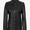 Women's Marsha Leather Black Car Coat