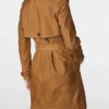 Women's Mary Long Tan Brown Single Breasted Trench