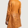 Women's Sandy Tan Dye Leather Coat