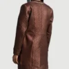 Women's Trudy Lane Quilted Maroon Leather Coat