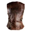 Women's Vintage Brown Vest with Buckles