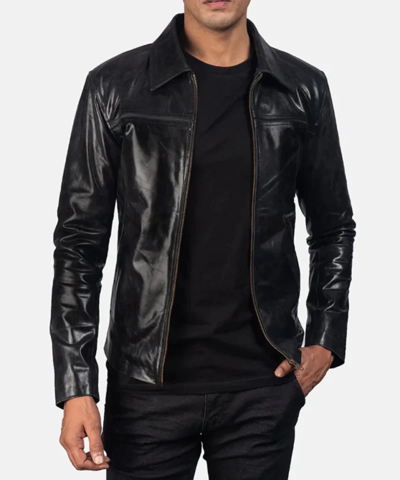 Men's Mystical Black Biker Leather Jacket